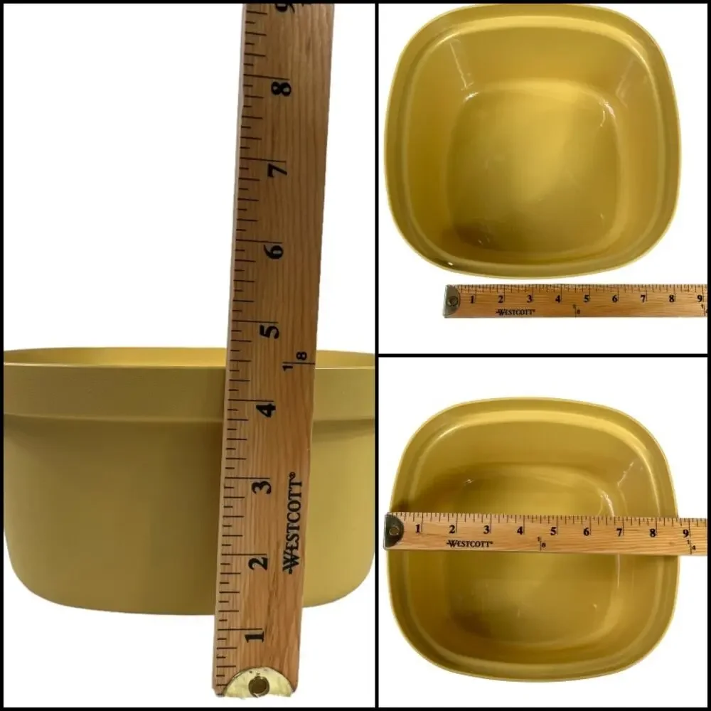 Tupperware Vintage Microwave Steam and Store Vegetable/Rice Steamer Harvest Gold